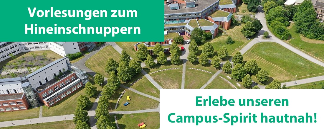 Vorlesungen zum Hineinschnupper, Bild zeigt den Campus der Uni Bayreuth